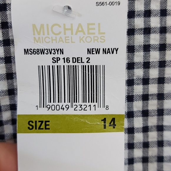 Michael Kors Belted Gingham Check Summer Dress With Belt - Picture 7 of 9